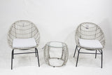 PE wicker outdoor chair with cushion
