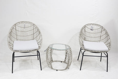 PE wicker outdoor chair with cushion