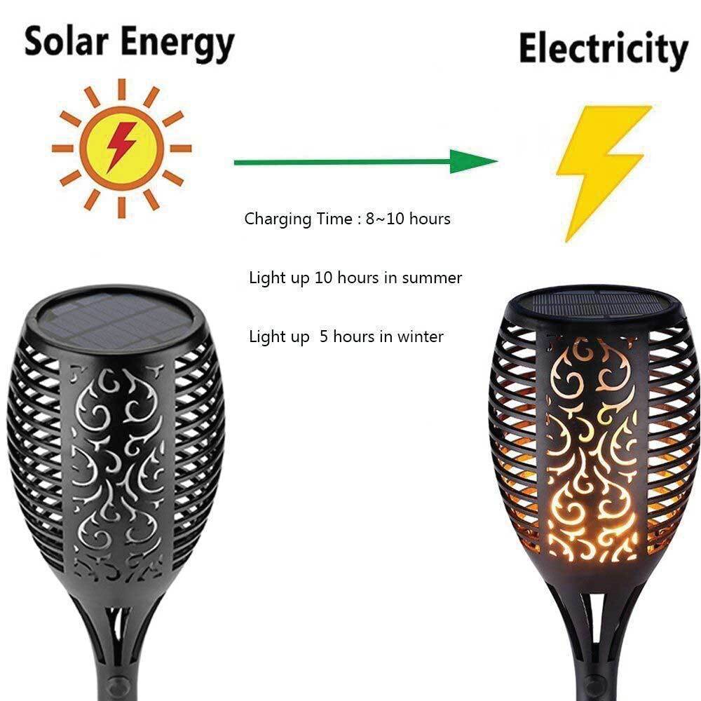 Galatone Solar Garden Torch Light, 51 LED, Flame Effect