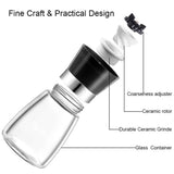 Lipari Salt or Pepper Grinder, Glass, Adjustable Ceramic Core, 12cm, 150ml, 12pcs