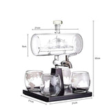 Bruenig Whisky Globe Decanter Set, 1L, 4 Glasses