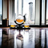 Jaun Whisky Globe Decanter Set, 850ml, 2 Glasses