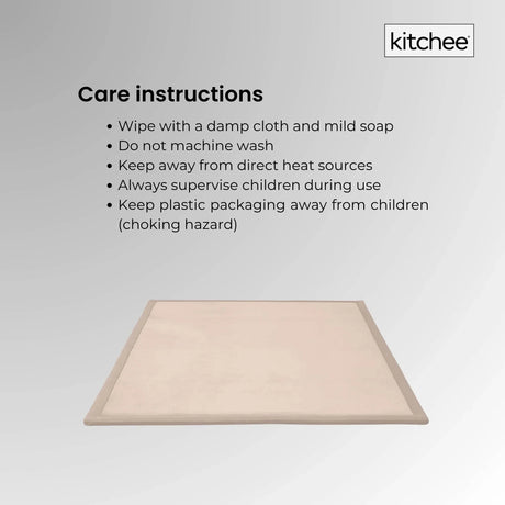 Tatami Style Padded Foam Floor Mat Cream 200 x 200cm, view 7