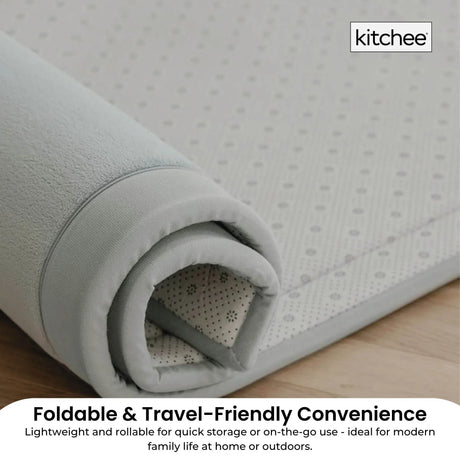 Tatami Style Padded Foam Floor Mat Grey 200 x 200cm, view 4