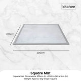 Tatami Style Padded Foam Floor Mat Grey 200 x 200cm, view 5