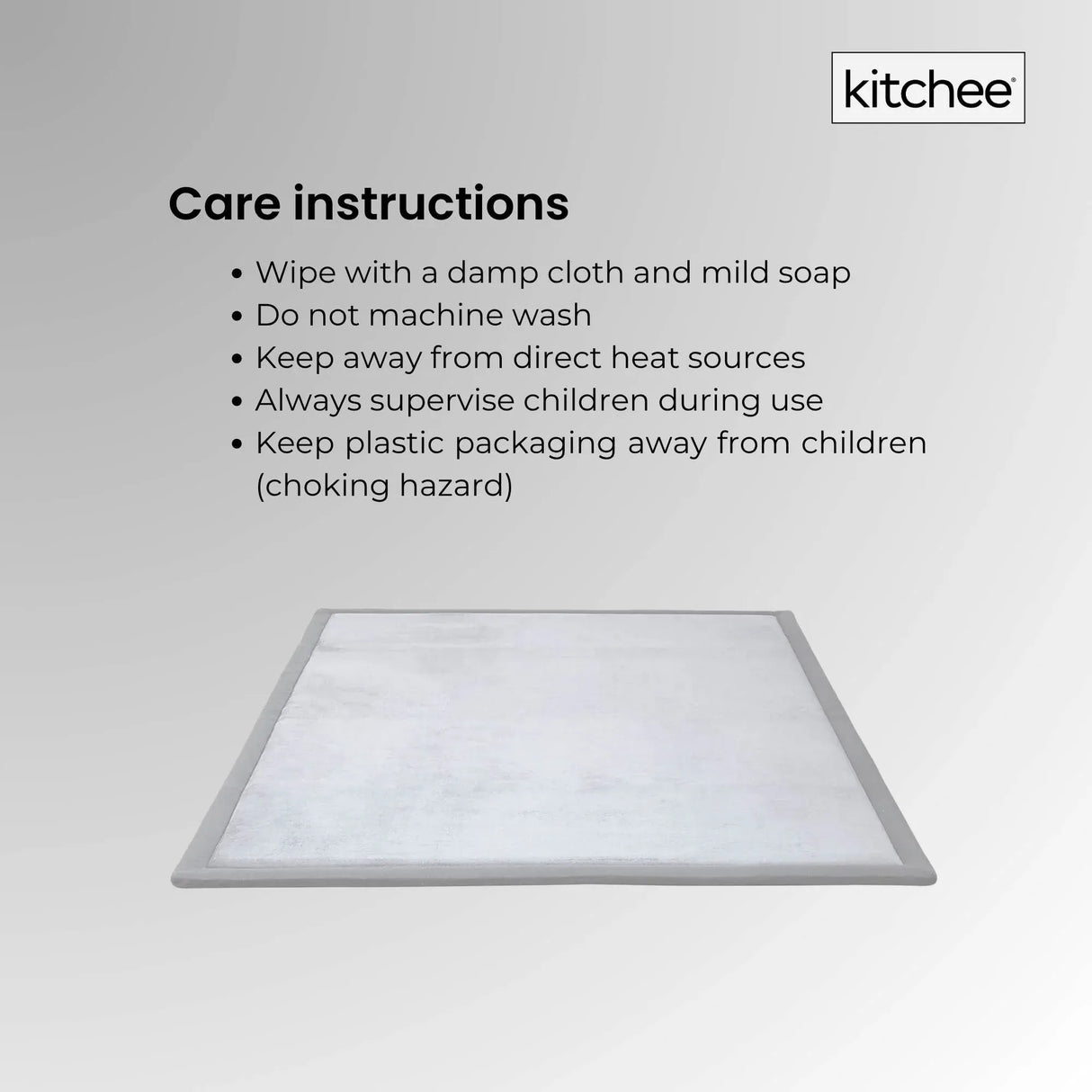 Tatami Style Padded Foam Floor Mat Grey 200 x 200cm, view 7