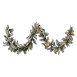 Snowy LED Christmas Garland with Timer