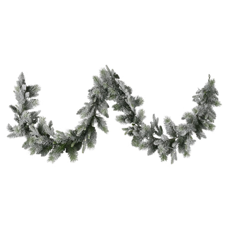 Snowy LED Christmas Garland with Timer