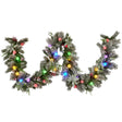 Snowy Crown Pine Pre-Lit Christmas Garland