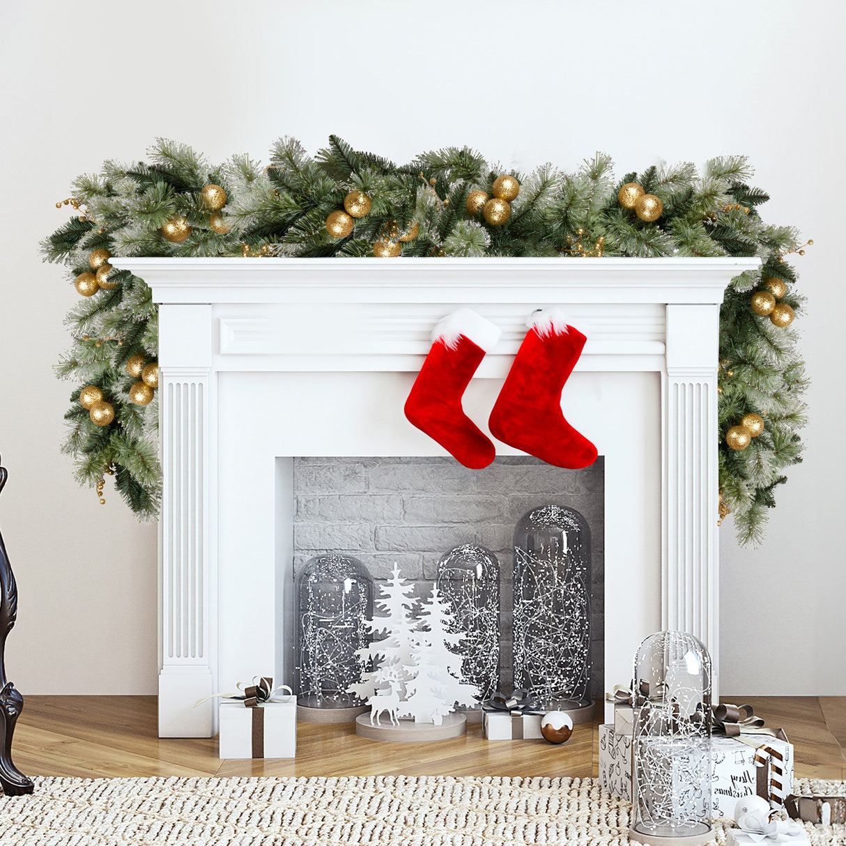 Christabelle 2.7m Gold Bauble LED Garland