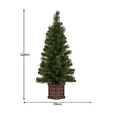 Glittery Gold Pine 4ft Christmas Tree with LED Lights