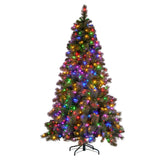 Glittering Gold 7.5ft Christmas Tree with LED Lights