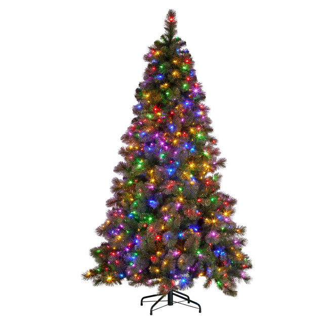 Glittering Gold 7.5ft Christmas Tree with LED Lights