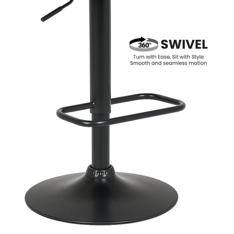 Sarantino walnut bentwood bar stool in styled kitchen setting — Allure Home Collections