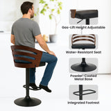 Sarantino bentwood bar stool metal base and footrest detail — Allure Home Collections