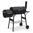 Nannup 2 in 1 heavy gauge steel BBQ and offset smoker for backyard cooking