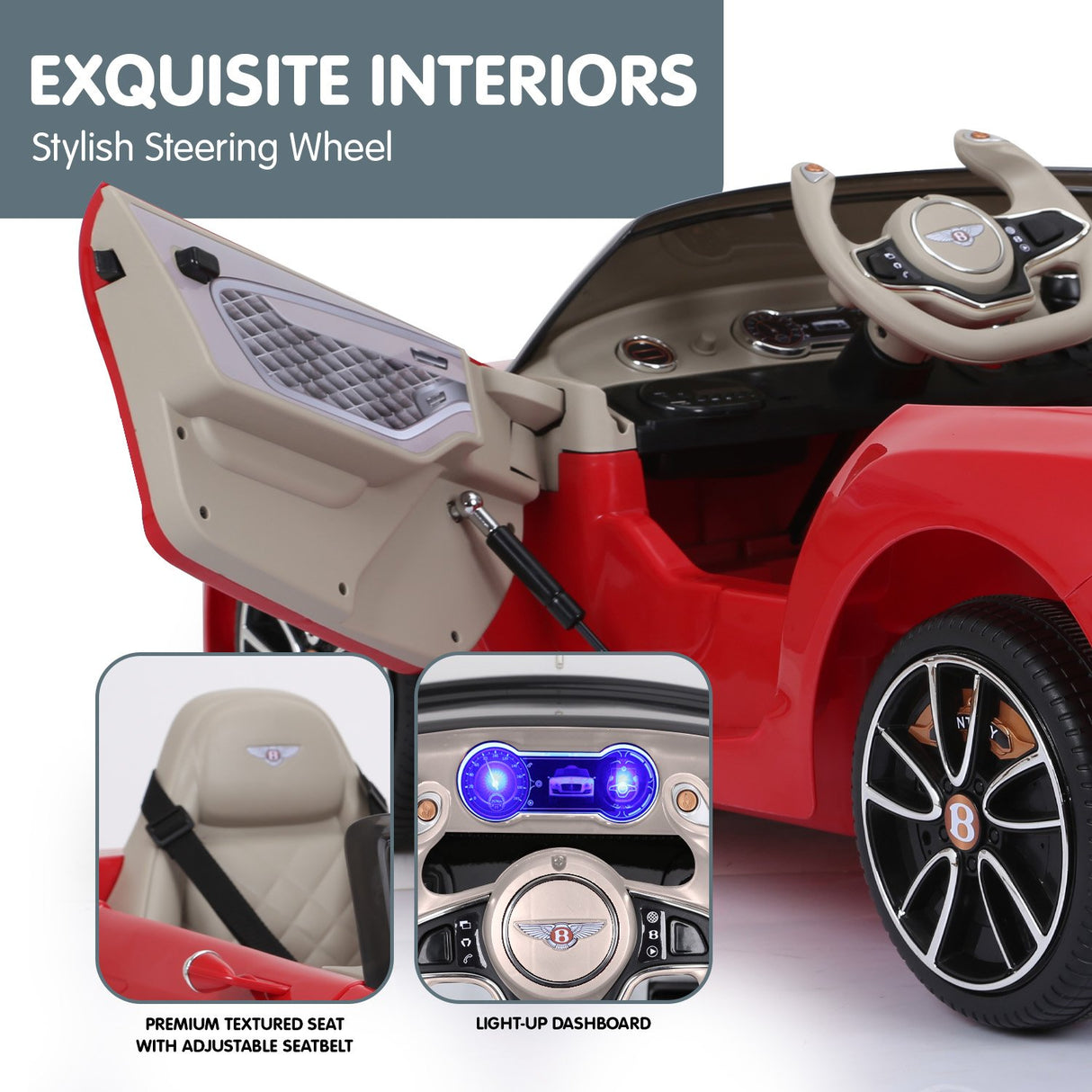 Thornton Kids Ride On Car, 12V Electric, Red
