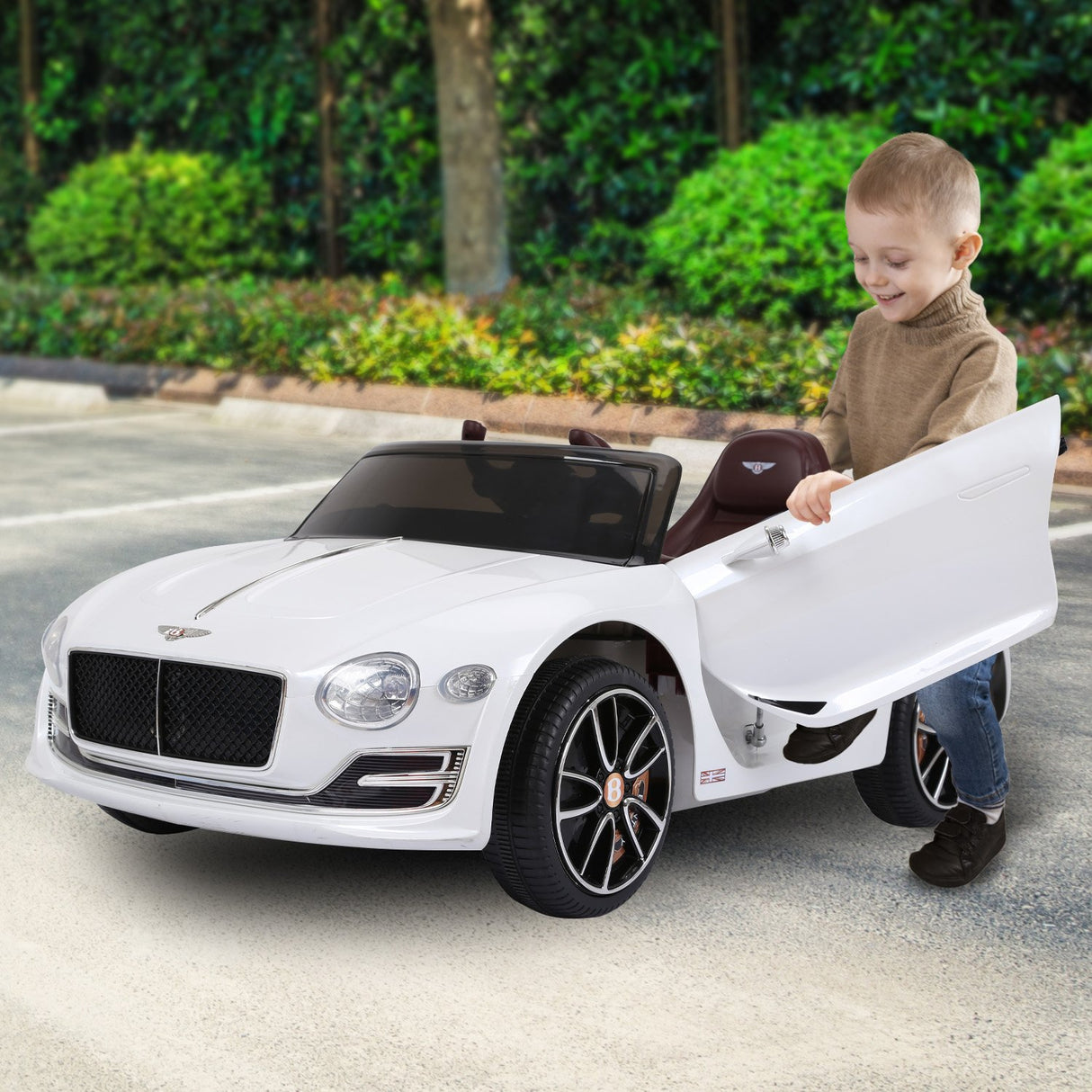 Thornton Kids Ride On Car, 12V Electric, White