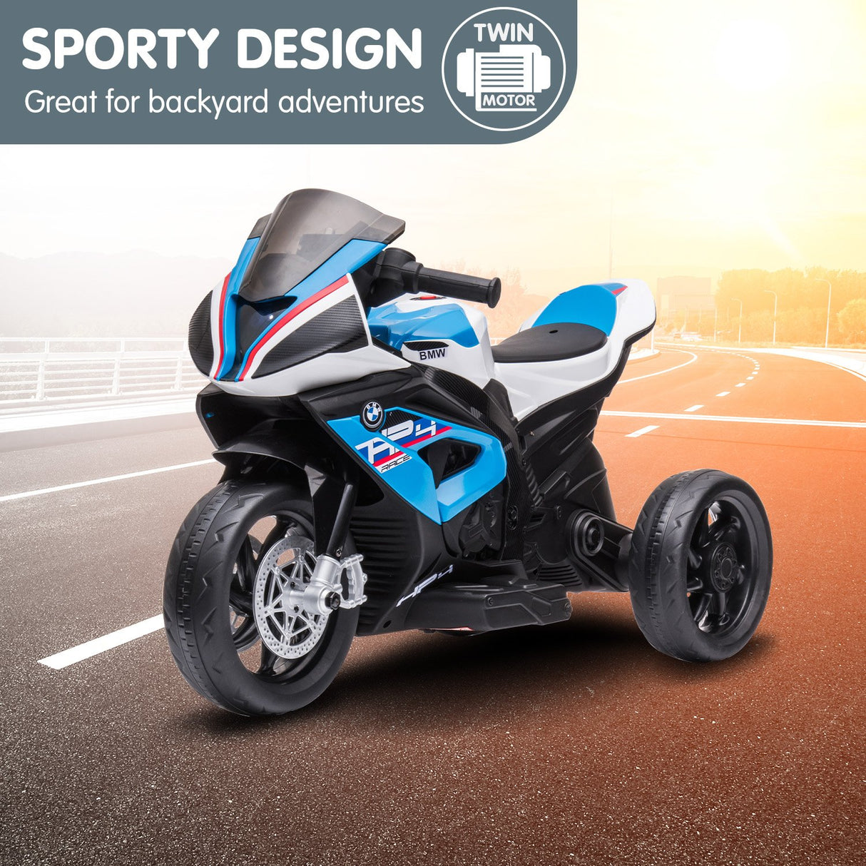 Upavon Ride On Motorbike Electric, Blue