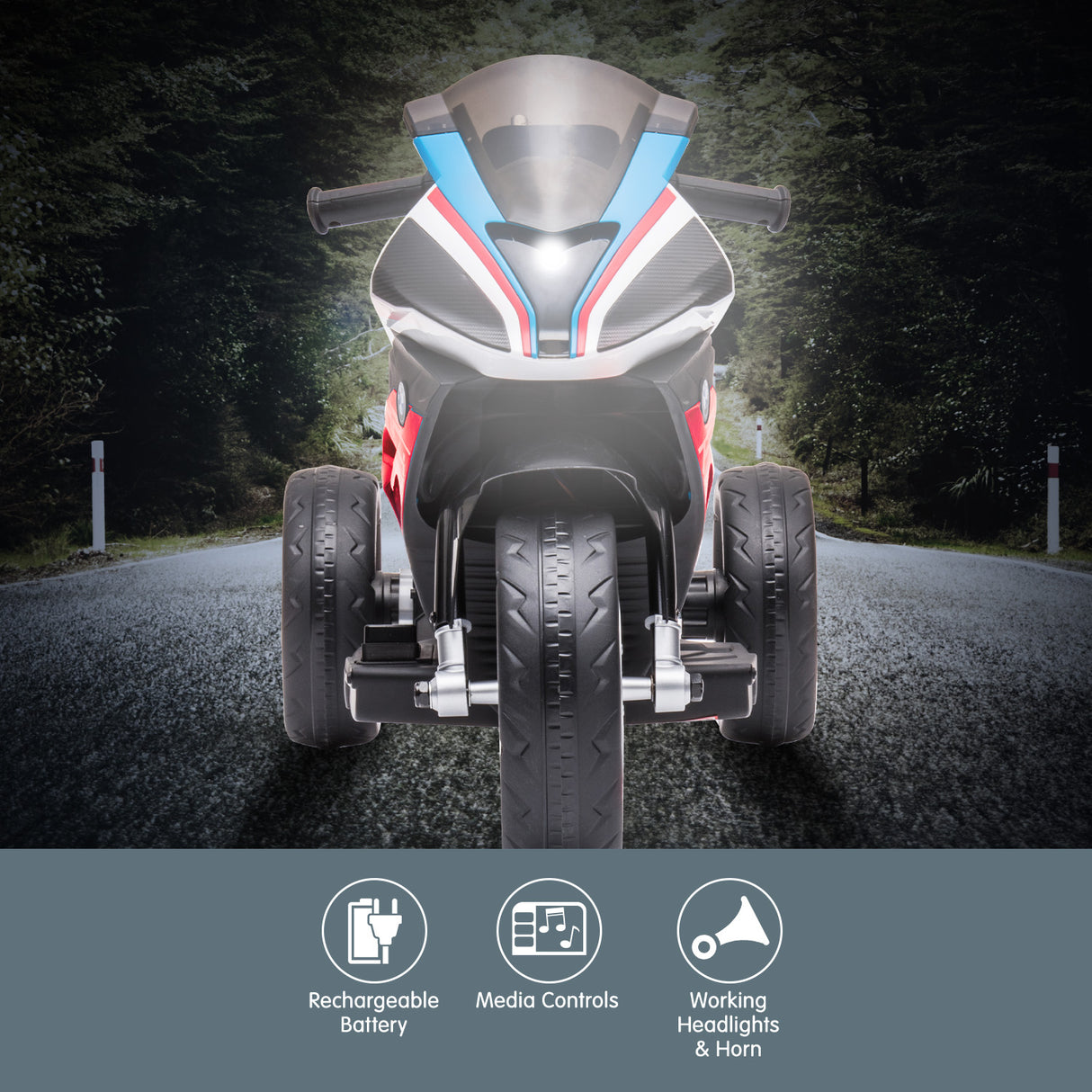 Upavon Ride On Motorbike Electric, Red