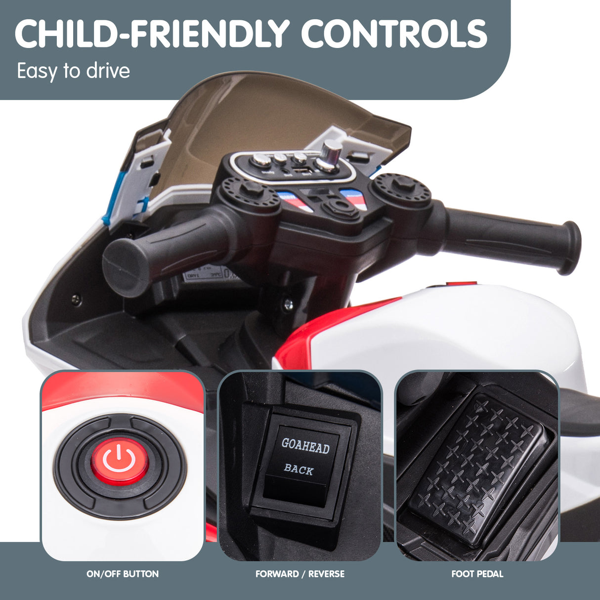 Upavon Ride On Motorbike Electric, Red