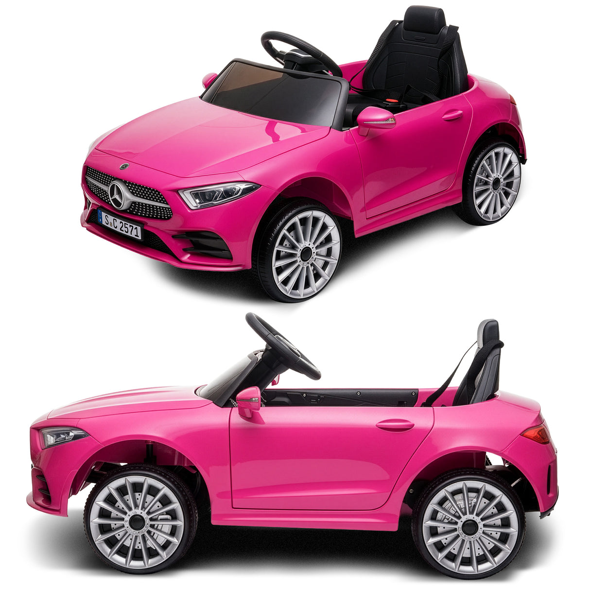 Snetterton Kids Ride On Car, 12V Electric, Pink