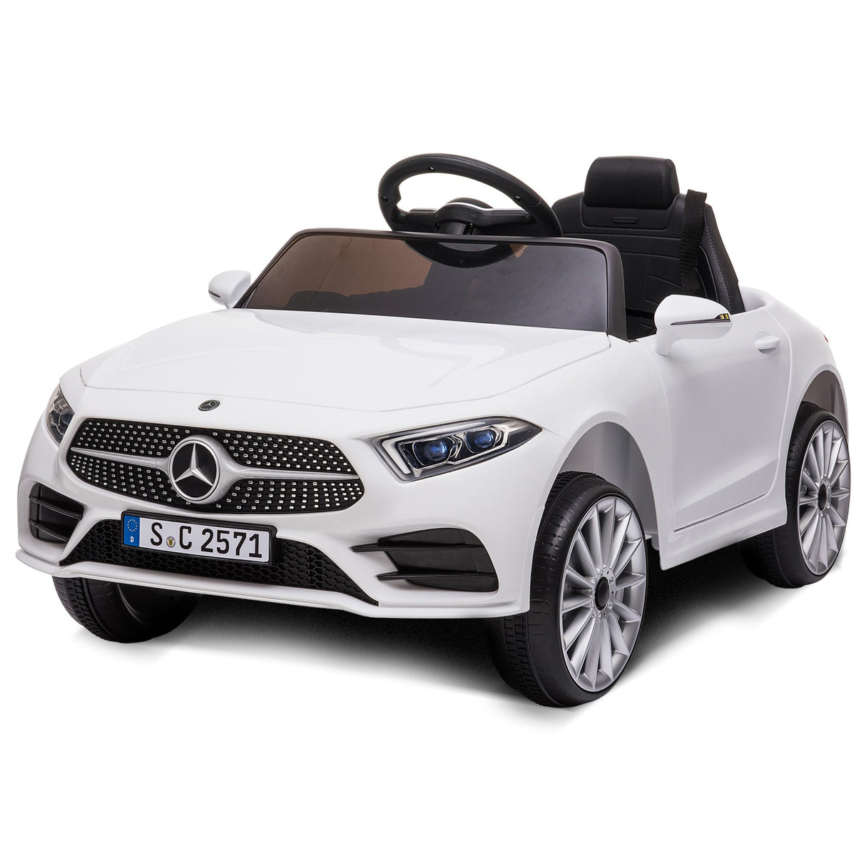 Snetterton Kids Ride On Car, 12V Electric, White