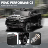 Thruxton Kids Ride On Car, 12V Electric Pickup Truck, Black