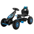 Traful blue kids pedal go kart with racing decals