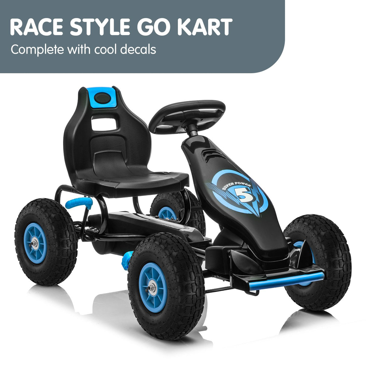 Traful Kids Pedal Go Kart, Blue