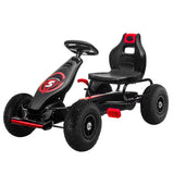 Traful red kids pedal go kart with racing decals