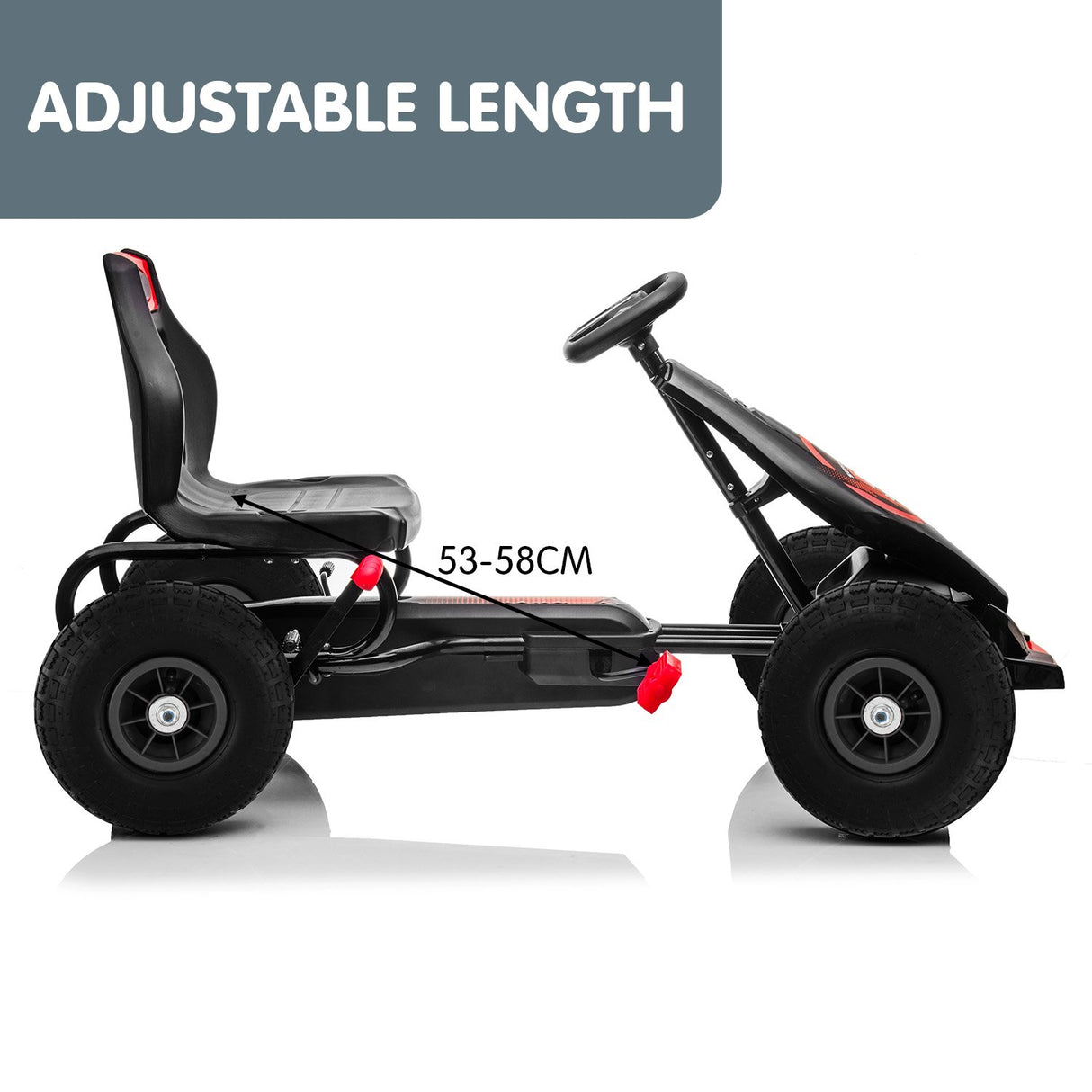 Traful Kids Pedal Go Kart, Red