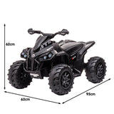 Mondello Kids Ride On Quad Bike, 12V Electric, Black