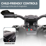 Mondello Kids Ride On Quad Bike, 12V Electric, Black