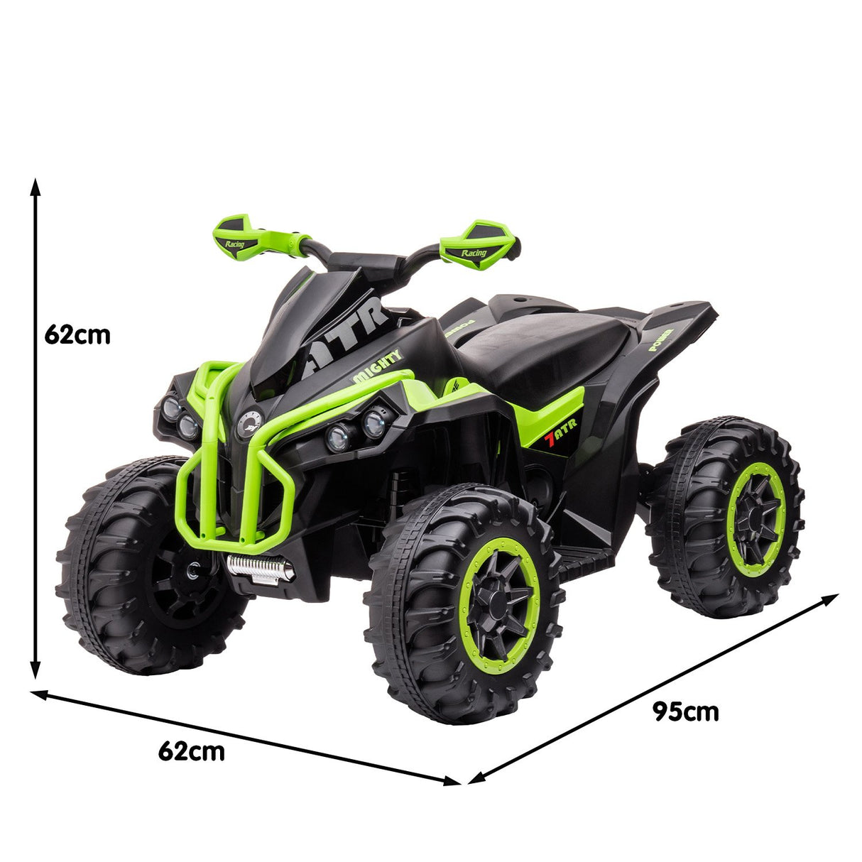 Mondello Kids Ride On Quad Bike, 12V Electric, Green