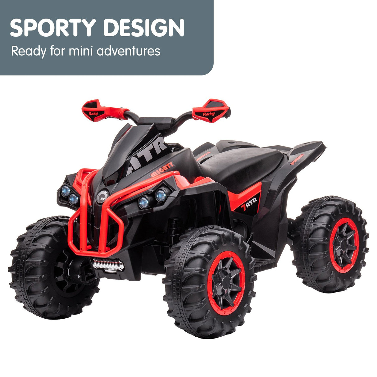 Mondello Kids Ride On Quad Bike, 12V Electric, Red
