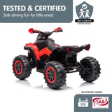 Mondello Kids Ride On Quad Bike, 12V Electric, Red