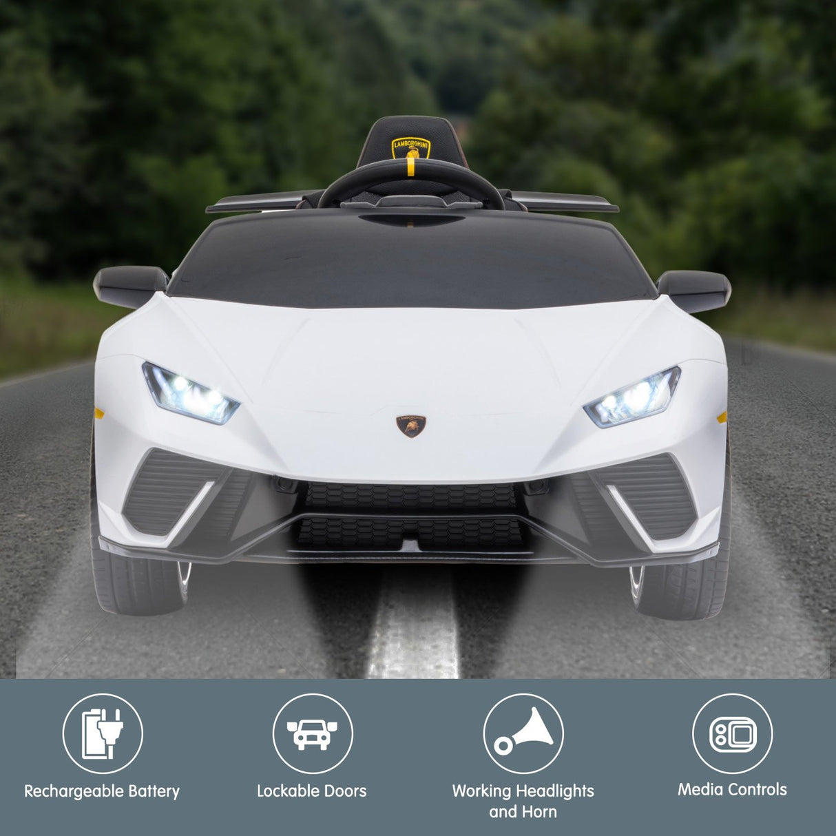 Bedford Kids Ride On Car, 12V Electric Supercar