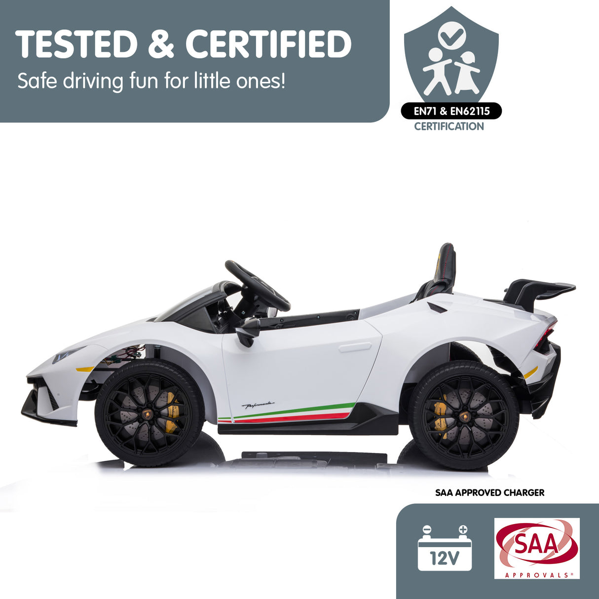 Bedford Kids Ride On Car, 12V Electric Supercar