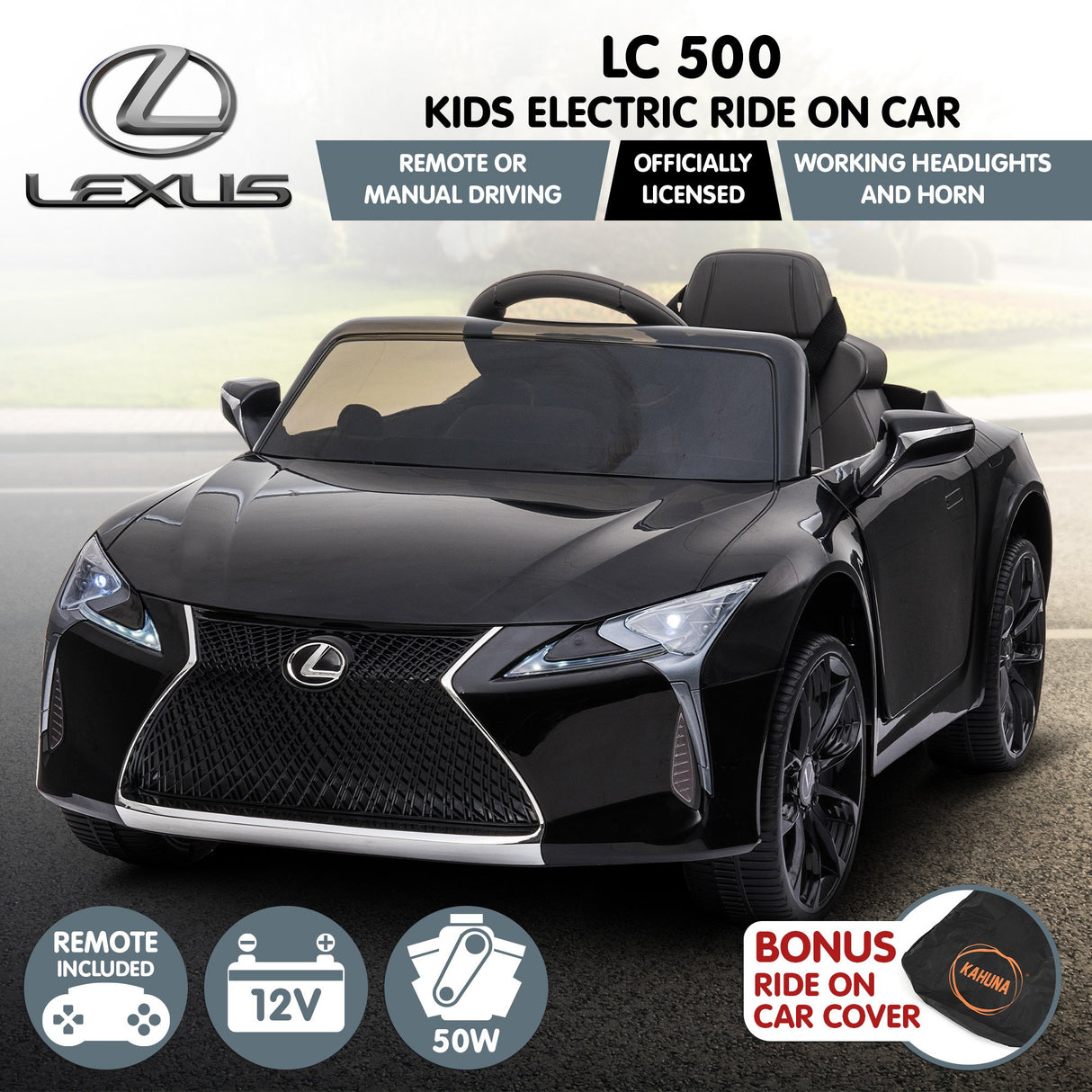 Anglesey Kids Ride On Car, 12V Electric Sports Car