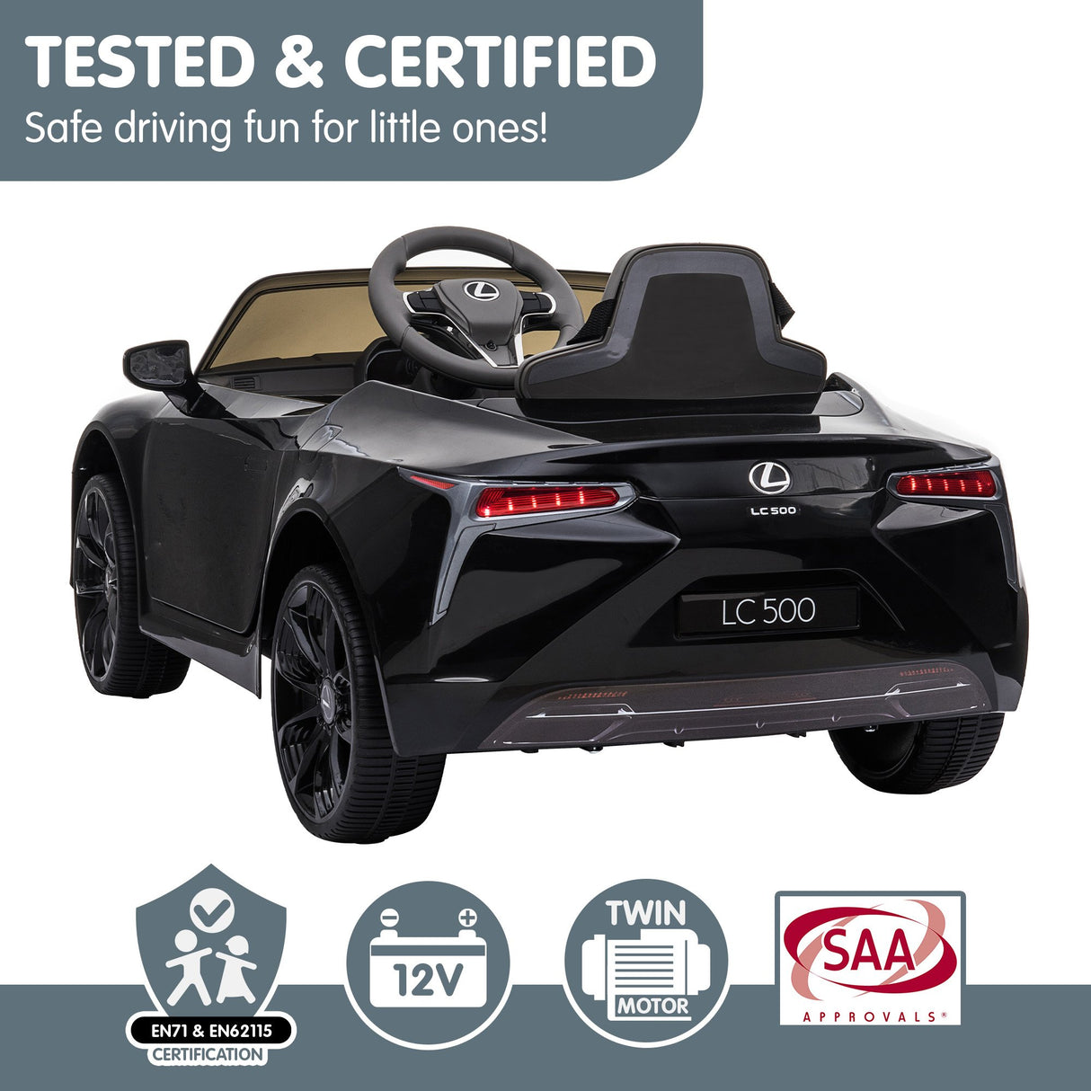 Anglesey Kids Ride On Car, 12V Electric Sports Car