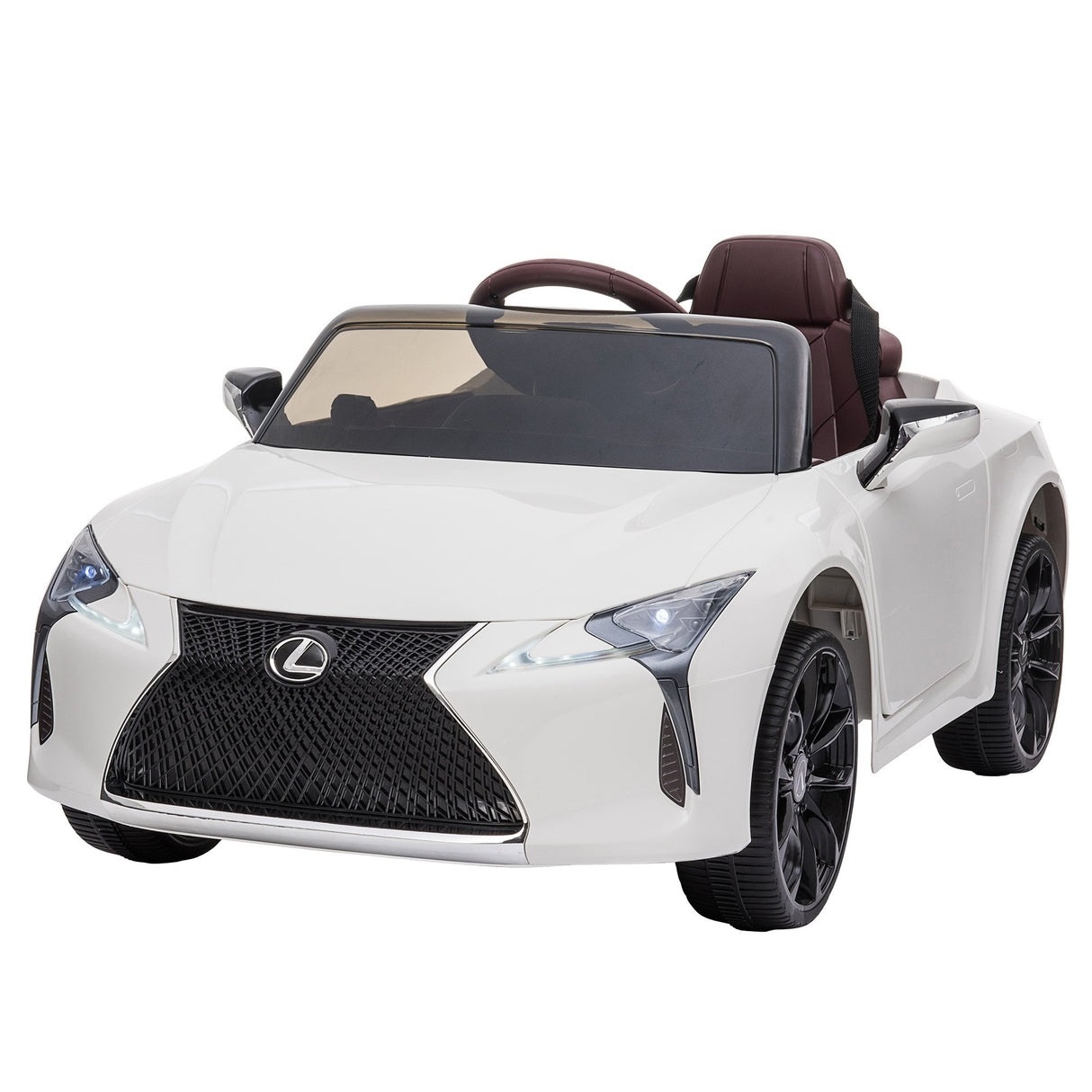 Anglesey Kids Ride On Car, 12V Electric Sports Car, White