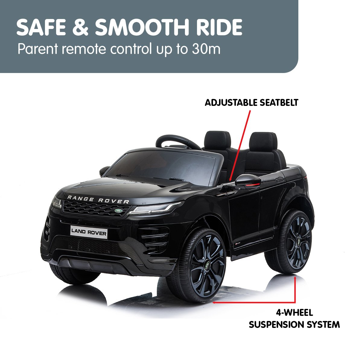 Prescott Kids Ride On Car, 12V Electric SUV, Black