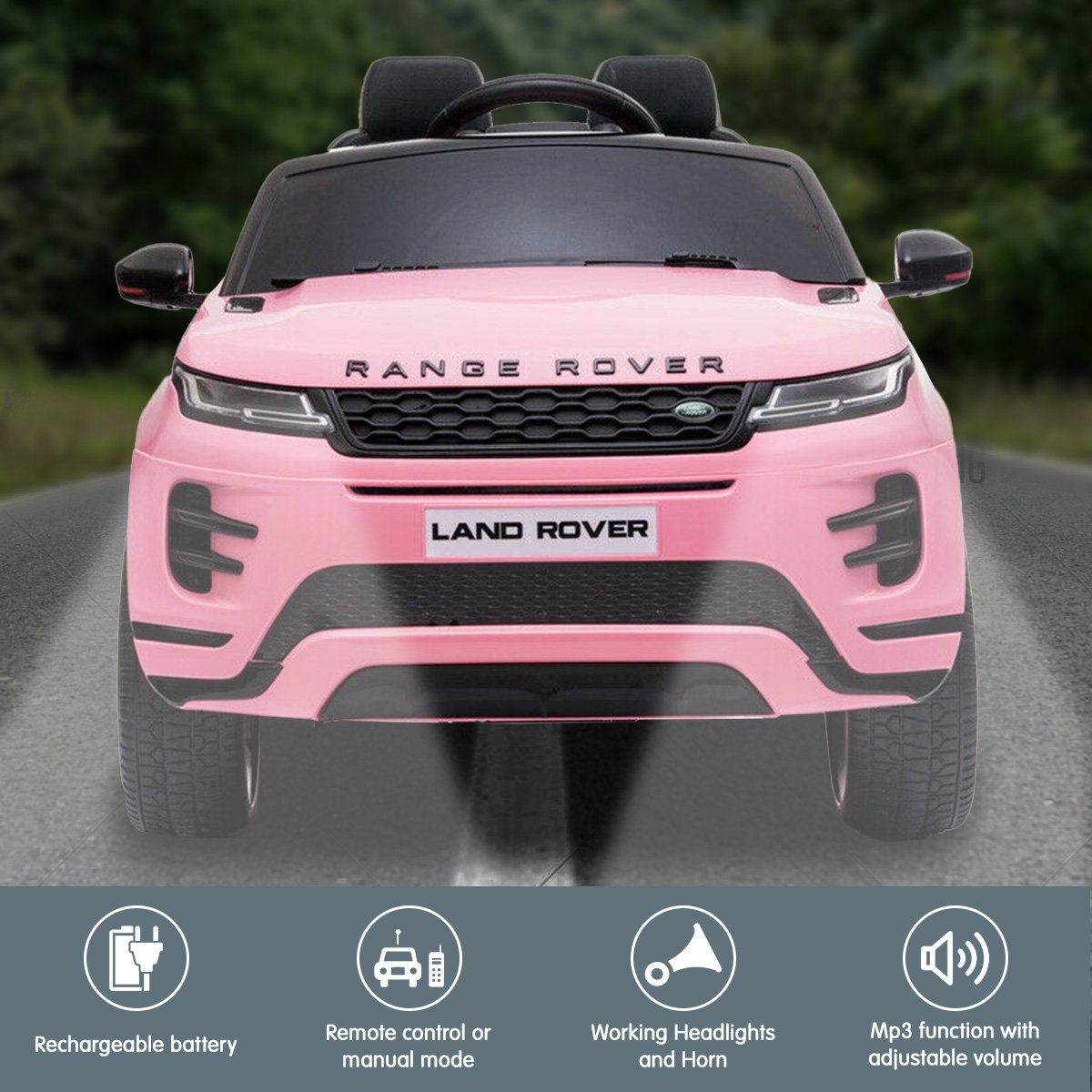 Prescott Kids Ride On Car, 12V Electric SUV, Pink