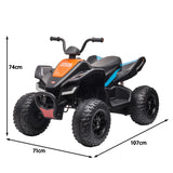 Lydden Kids Ride On Quad Bike, 12V Electric, Black