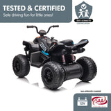Lydden Kids Ride On Quad Bike, 12V Electric, Black