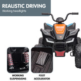 Lydden Kids Ride On Quad Bike, 12V Electric, Black