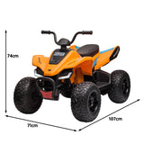 Lydden Kids Ride On Quad Bike, 12V Electric, Orange