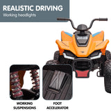 Lydden Kids Ride On Quad Bike, 12V Electric, Orange