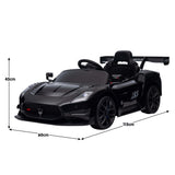 Longcross Kids Ride On Car, 12V Electric Race Car, Black